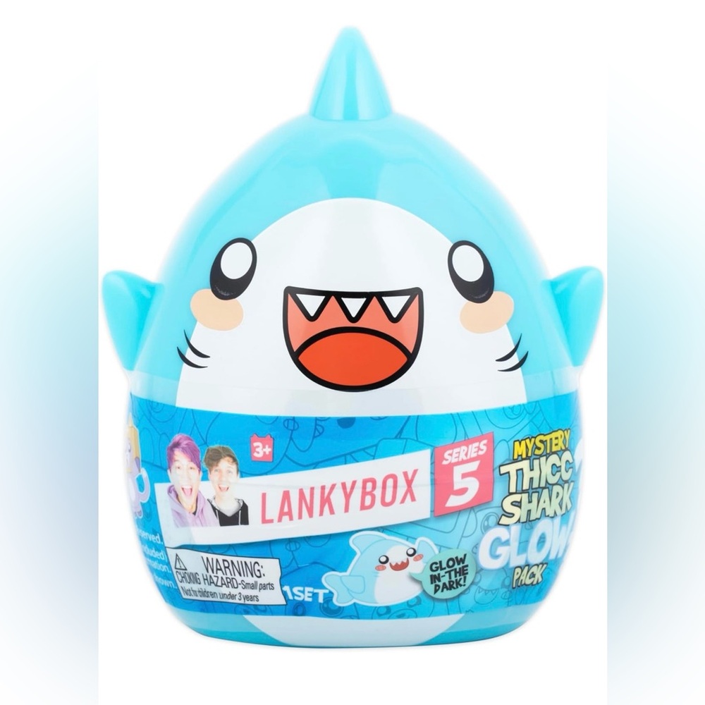 Series 5 Glow Thicco Shark Toy - Light Blue